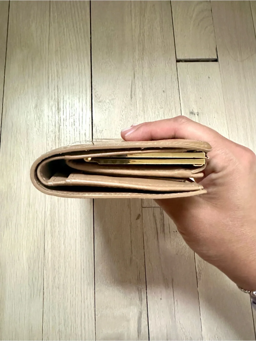 Louis Vuitton Tan Patent Vernis French Wallet